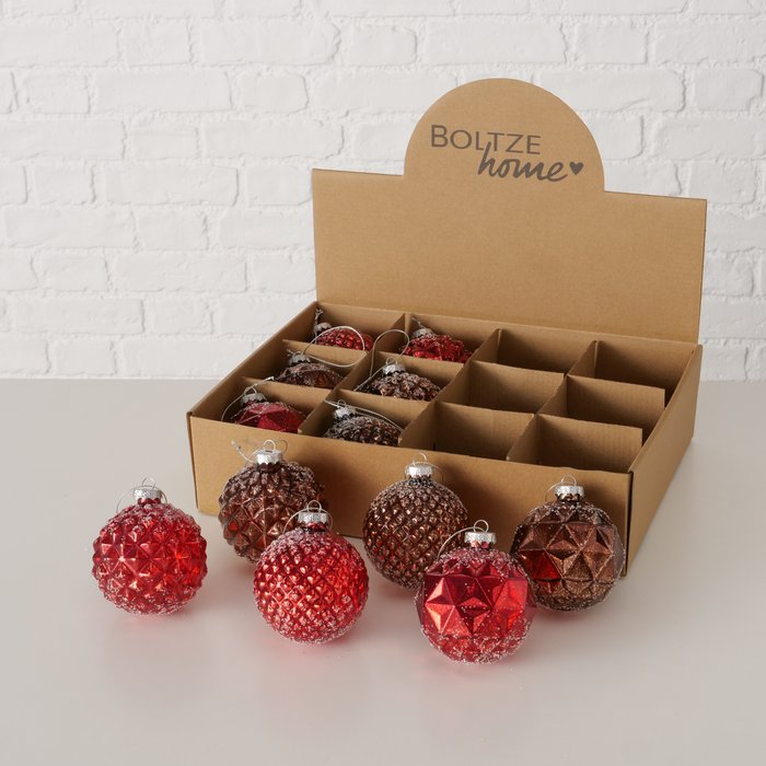 Boule de Noël Rustico, Lot de 6